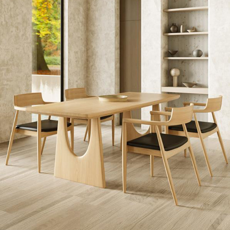 Modern 1/2/4/5 stukken Dinerset massief houten rechthoekige eettafel met stoelen