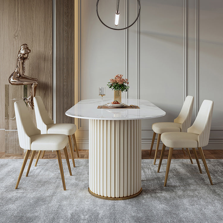 Glam 1/2/5/6/7 Pieces Dining Set Sintered Stone Dining Table Set for Home Use