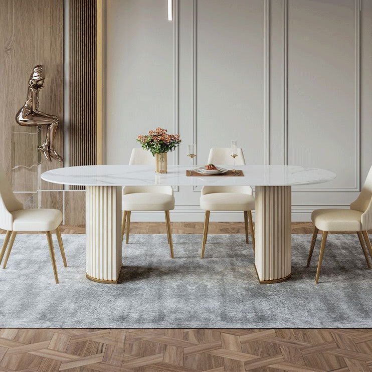 Glam 1/2/5/6/7 Pieces Dining Set Sintered Stone Dining Table Set for Home Use