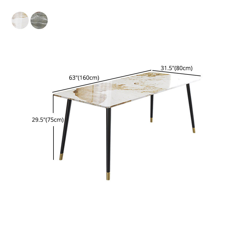 Glam Style 1/4/7 Pieces Dining Set Sintered Stone Dining Table for Home Use