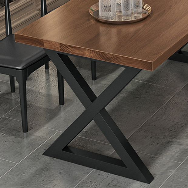 1/3/4/5 Pcs Metal Industrial Dining Set with Rectangle Table Dinette Set with Wooden Bench