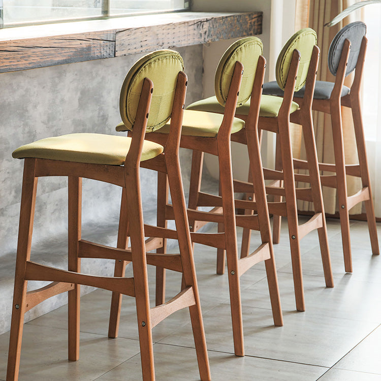Scandinavia in stile da bar gambe in legno piena per la cucina bar