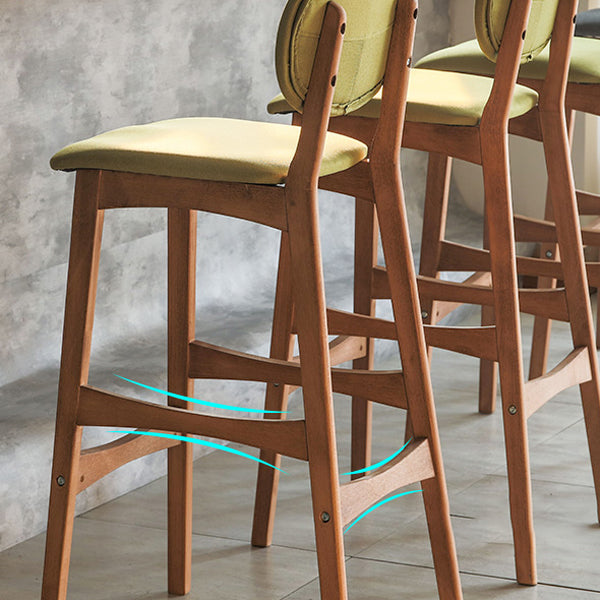 Scandinavia in stile da bar gambe in legno piena per la cucina bar