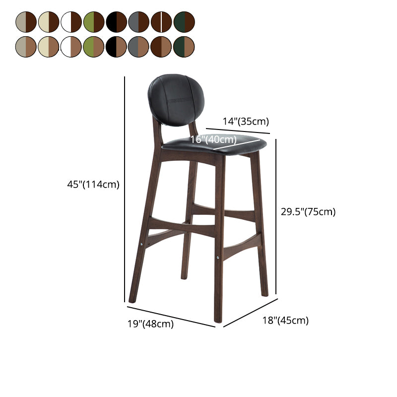 Scandinavia in stile da bar gambe in legno piena per la cucina bar