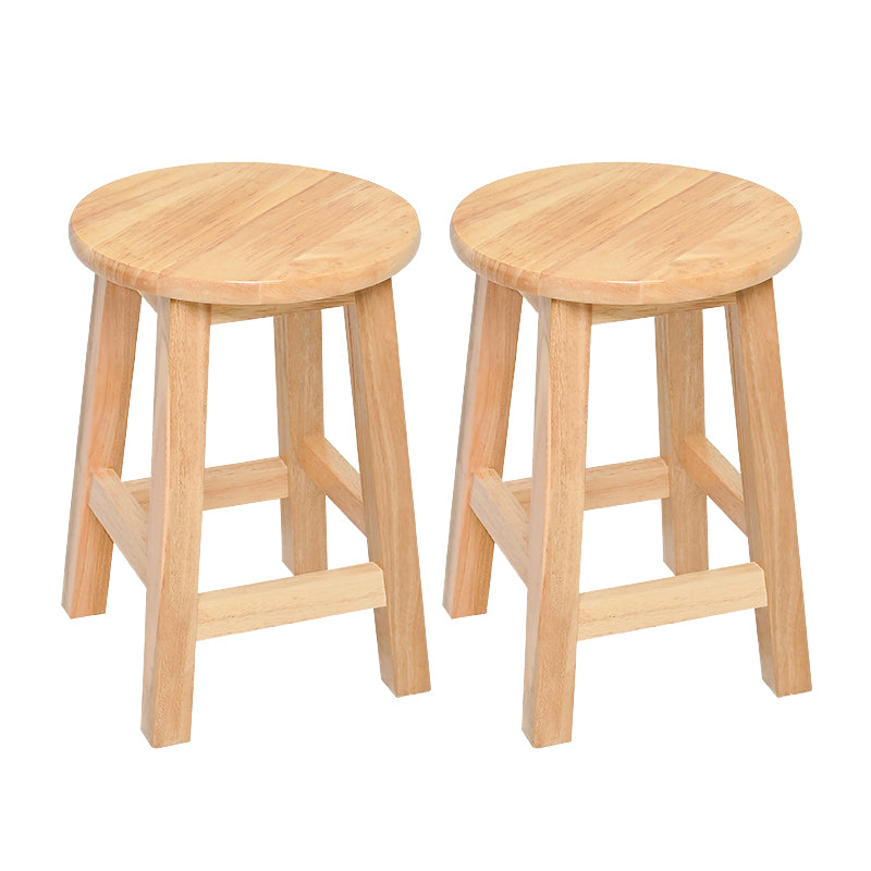 Modern Style Solid Wood Bar Stool with Footrest Living Room Lounge Bar Stool