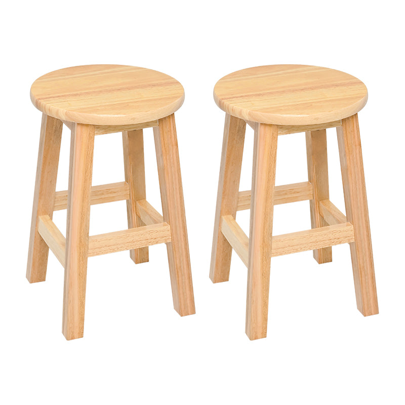 Modern Style Solid Wood Bar Stool with Footrest Living Room Lounge Bar Stool