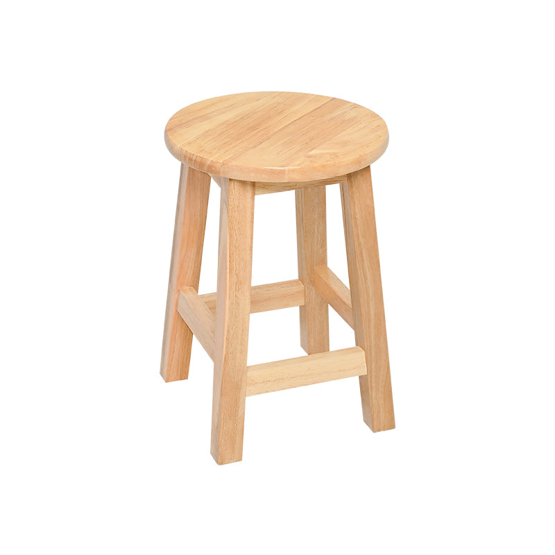 Modern Style Solid Wood Bar Stool with Footrest Living Room Lounge Bar Stool
