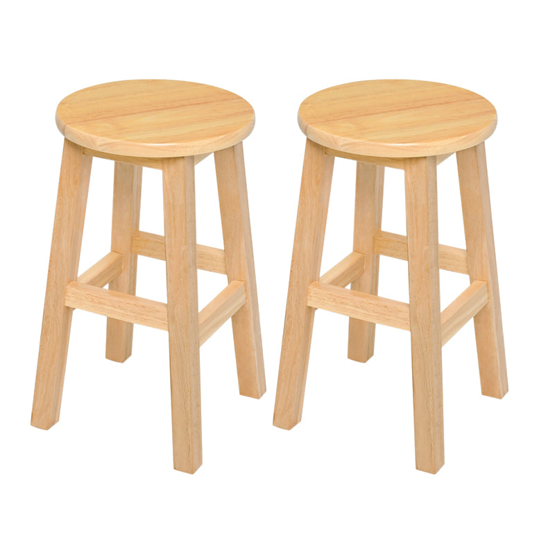 Modern Style Solid Wood Bar Stool with Footrest Living Room Lounge Bar Stool