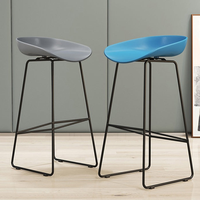 Taburete de bar de hierro de estilo moderno con reposapiés, taburete de bar Bristol para cocina