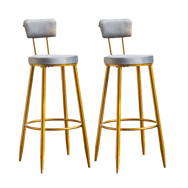 Barhocker aus Metall im modernen Stil mit Fußstütze, heller, luxuriöser Bistro-Barhocker