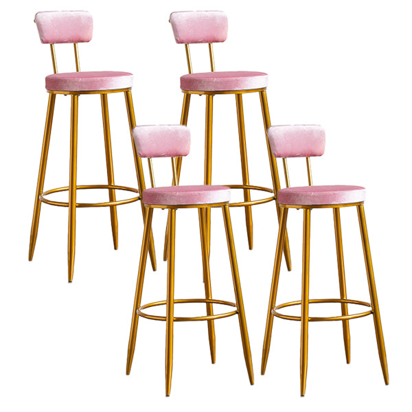 Barhocker aus Metall im modernen Stil mit Fußstütze, heller, luxuriöser Bistro-Barhocker