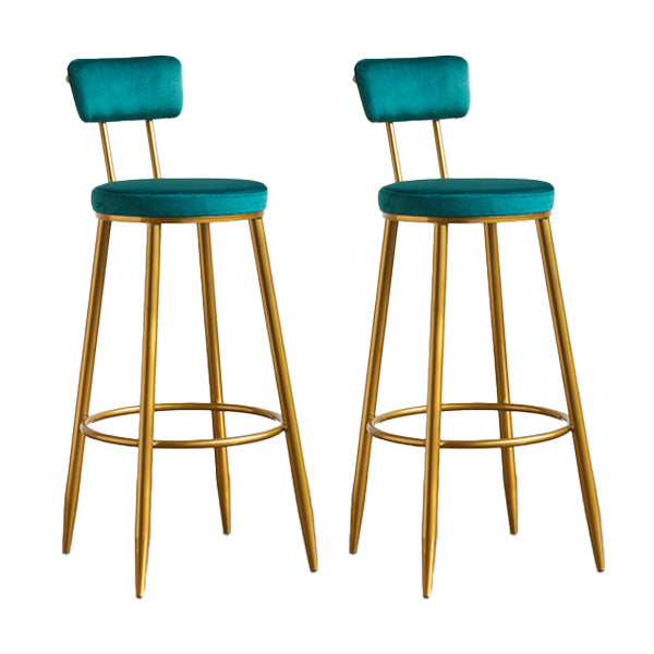 Barhocker aus Metall im modernen Stil mit Fußstütze, heller, luxuriöser Bistro-Barhocker