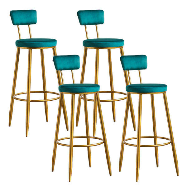Barhocker aus Metall im modernen Stil mit Fußstütze, heller, luxuriöser Bistro-Barhocker
