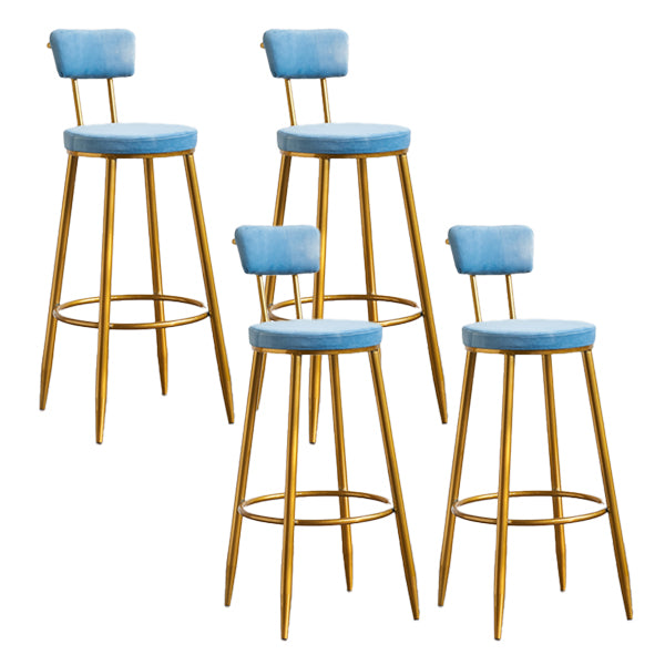 Barhocker aus Metall im modernen Stil mit Fußstütze, heller, luxuriöser Bistro-Barhocker