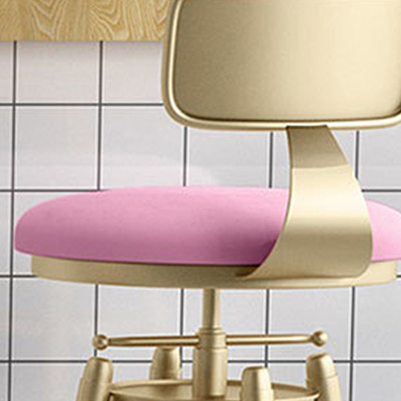Taburete de bar redondo de terciopelo Glam, reposapiés, taburete de mostrador interior con patas de hierro dorado