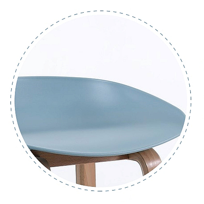 Moderner Barhocker aus massivem Holz für den Innenbereich, Eimer-Thekenhocker mit Kunststoffsitz