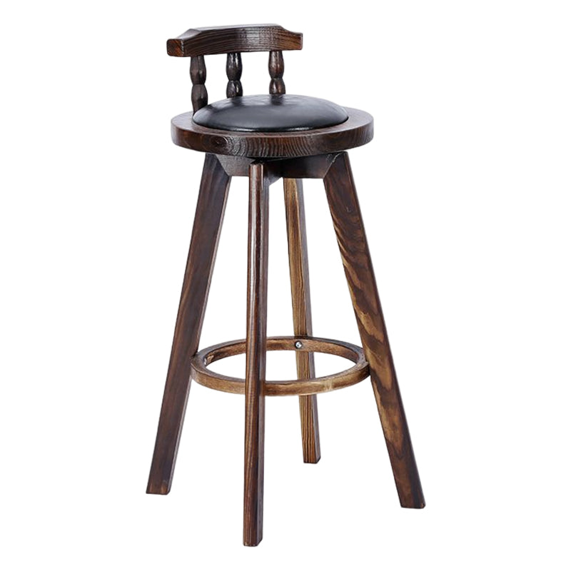 Taburete tradicional de la barra de mostrador taburete de barra sin brazo con base de madera del reposapiés