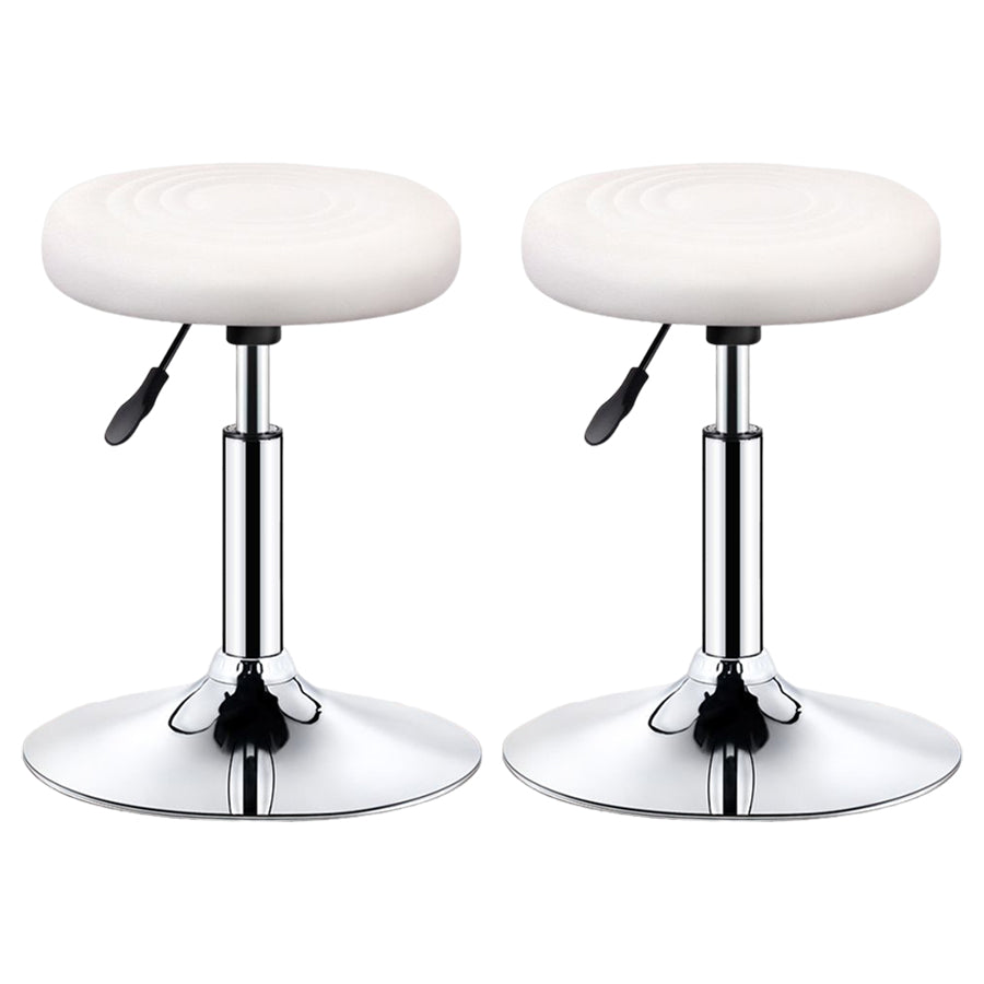 Modern Liftable Rotatable Counter Stool Steel Beauty Shop Bar Stool with Leather Cushion