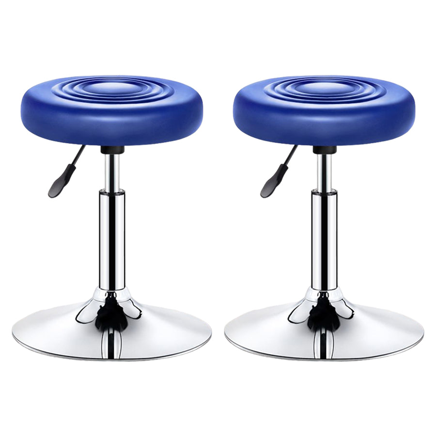 Modern Liftable Rotatable Counter Stool Steel Beauty Shop Bar Stool with Leather Cushion