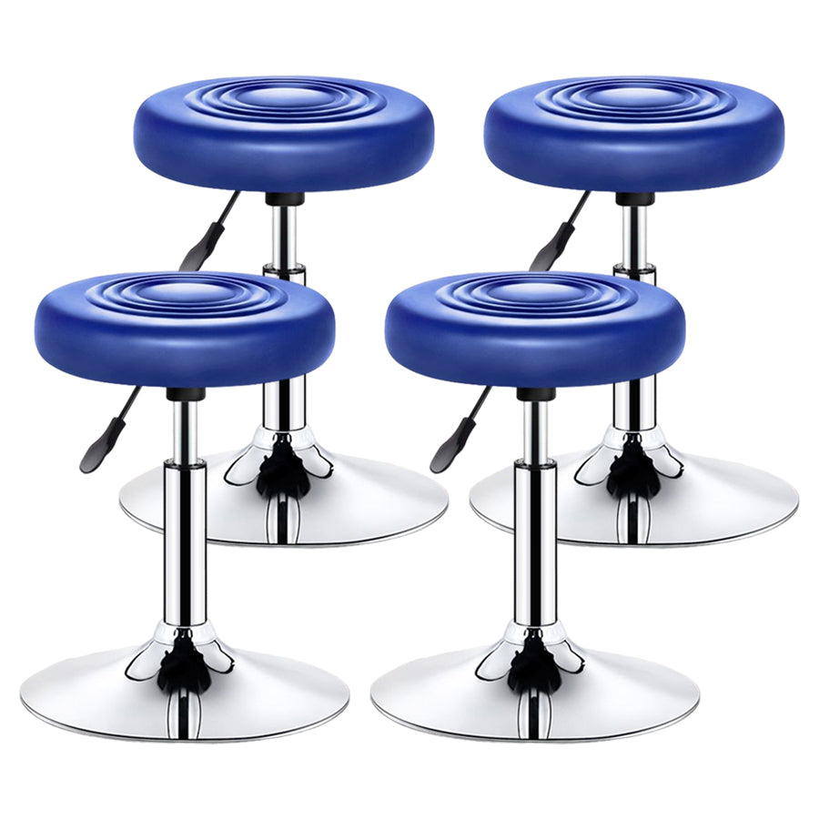 Modern Liftable Rotatable Counter Stool Steel Beauty Shop Bar Stool with Leather Cushion