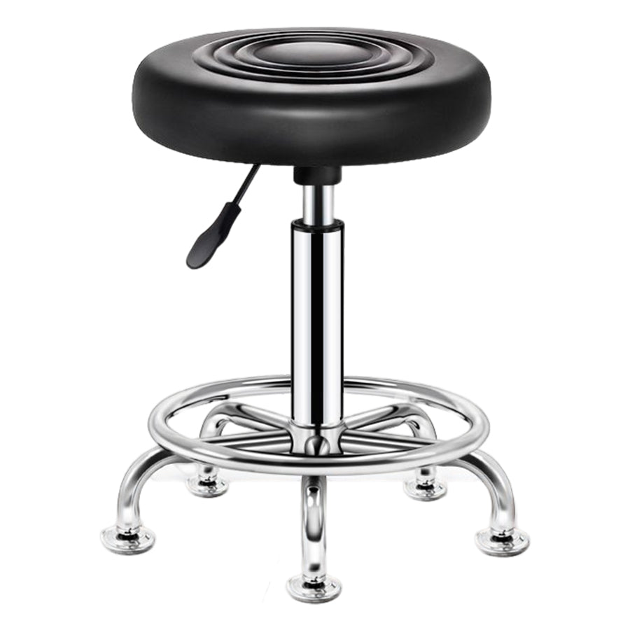 Modern Liftable Rotatable Counter Stool Steel Beauty Shop Bar Stool with Leather Cushion