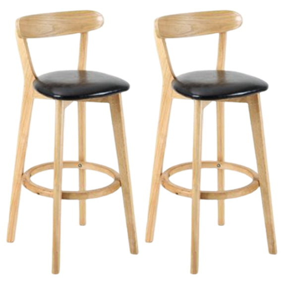 Taburete moderno sin brazos para mostrador, taburete de bar de estudio de madera con cojín y pedal