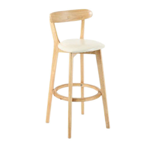Moderner Arbeitshocker aus Holz ohne Armlehnen, Barhocker mit Kissen und Pedal
