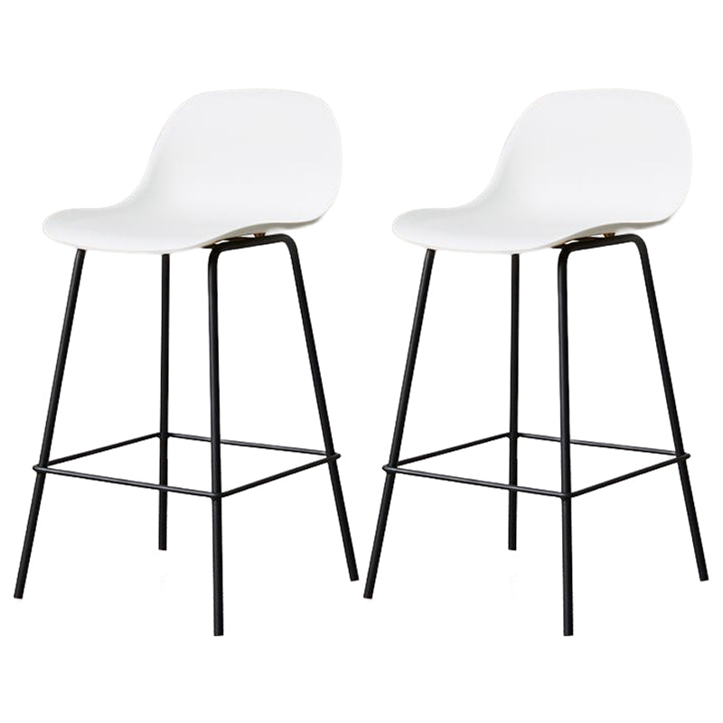 Taburete moderno sin brazos con respaldo, taburete de bar de hierro para sala de estar con Pedal