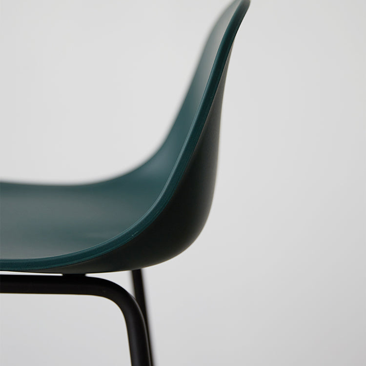 Taburete moderno sin brazos con respaldo, taburete de bar de hierro para sala de estar con Pedal