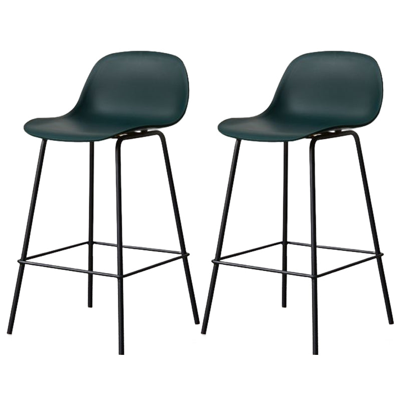 Taburete moderno sin brazos con respaldo, taburete de bar de hierro para sala de estar con Pedal