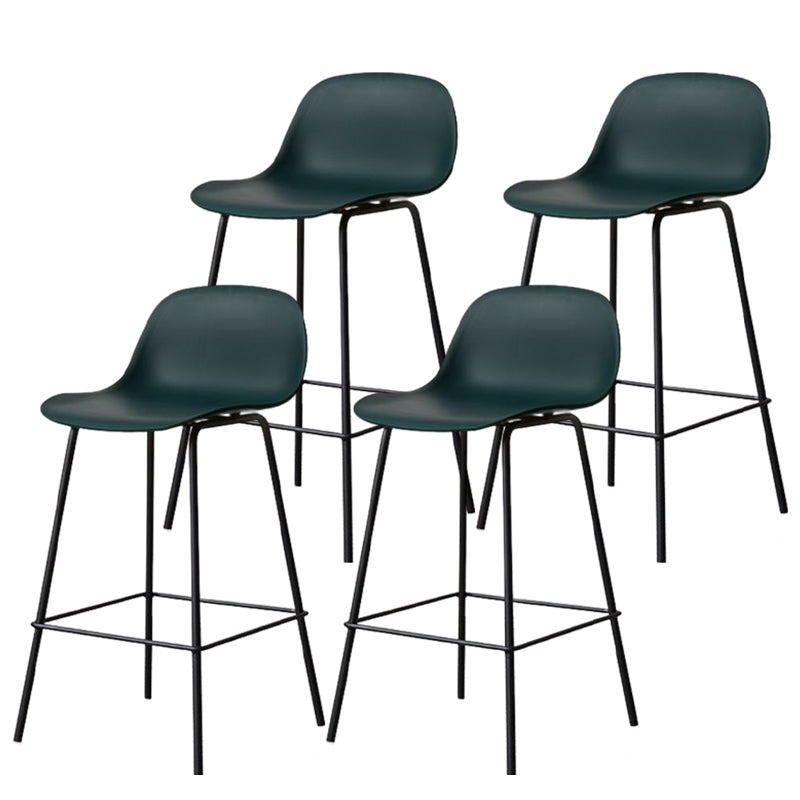 Taburete moderno sin brazos con respaldo, taburete de bar de hierro para sala de estar con Pedal