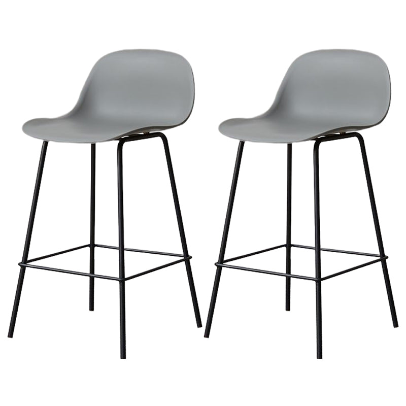 Taburete moderno sin brazos con respaldo, taburete de bar de hierro para sala de estar con Pedal