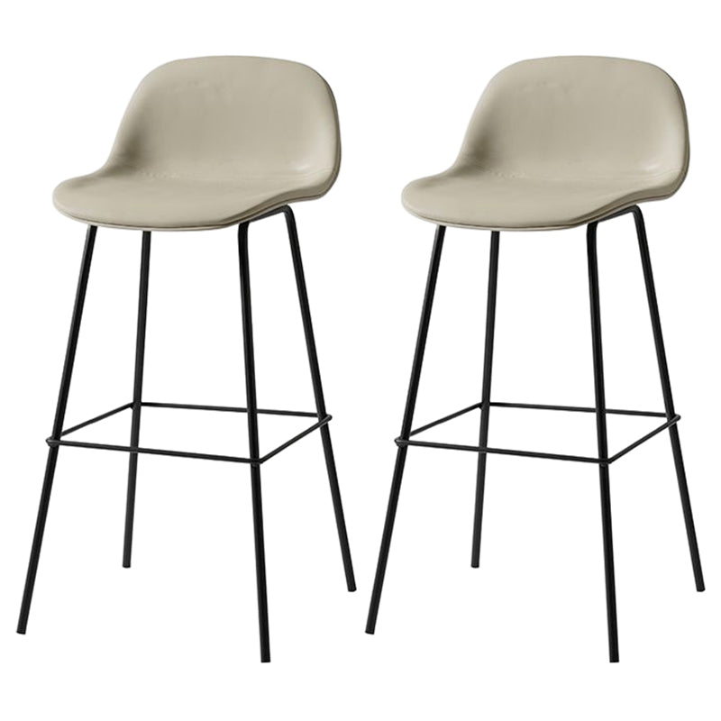 Taburete moderno sin brazos con respaldo, taburete de bar de hierro para sala de estar con Pedal