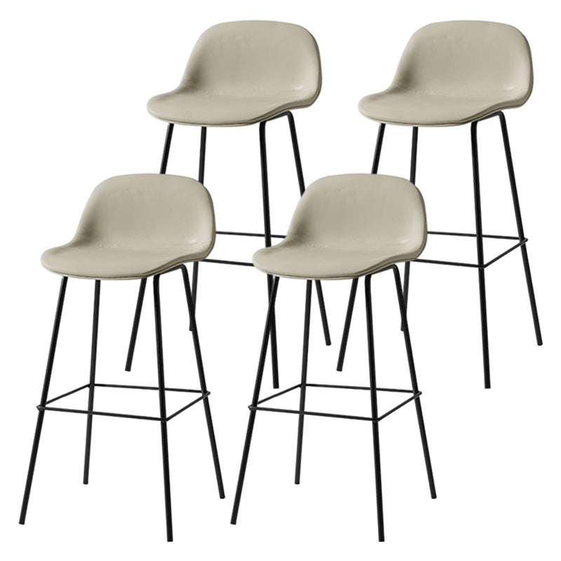 Taburete moderno sin brazos con respaldo, taburete de bar de hierro para sala de estar con Pedal