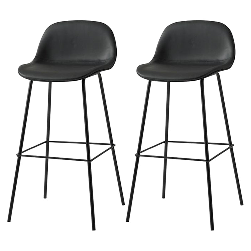 Taburete moderno sin brazos con respaldo, taburete de bar de hierro para sala de estar con Pedal