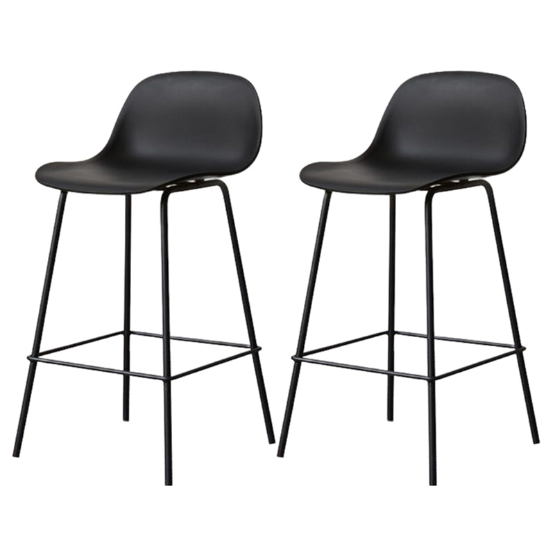 Taburete moderno sin brazos con respaldo, taburete de bar de hierro para sala de estar con Pedal