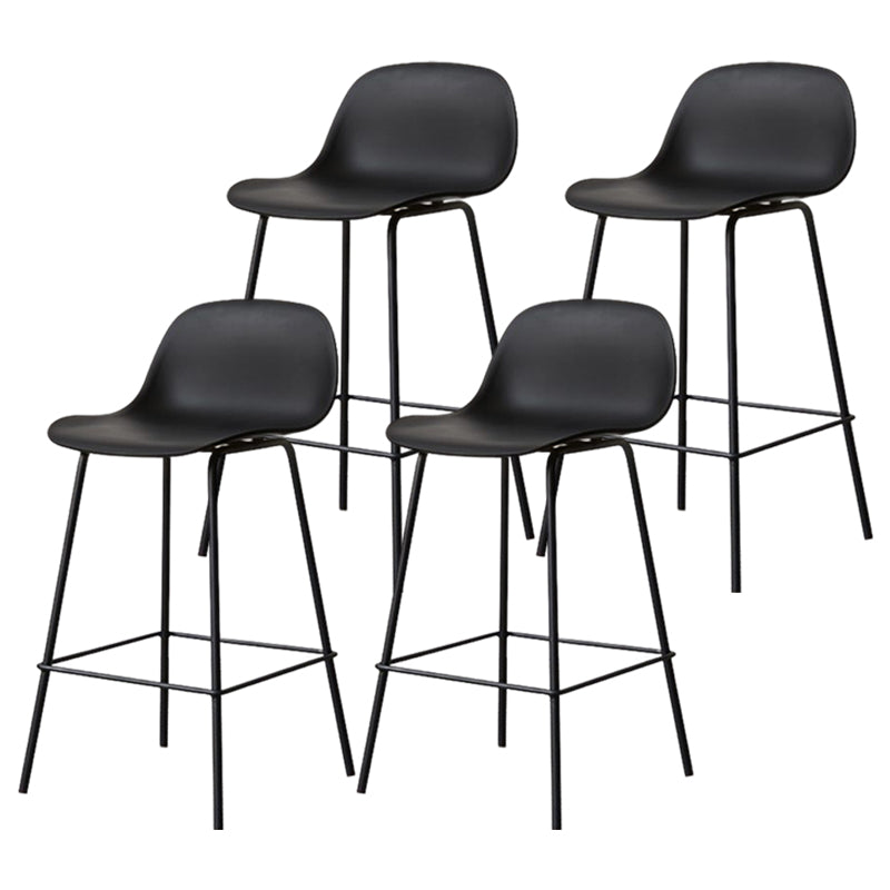 Taburete moderno sin brazos con respaldo, taburete de bar de hierro para sala de estar con Pedal
