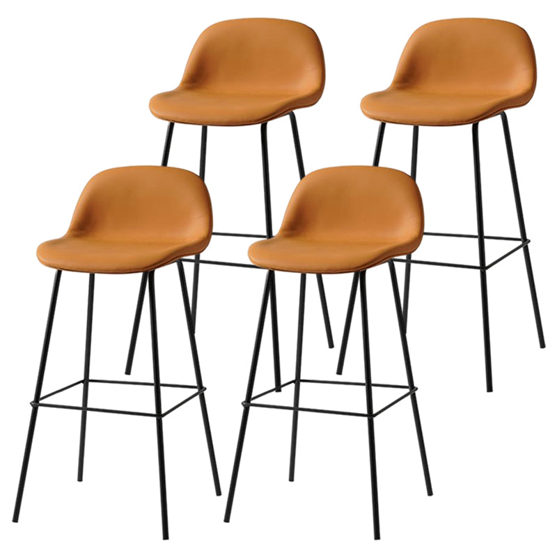 Taburete moderno sin brazos con respaldo, taburete de bar de hierro para sala de estar con Pedal