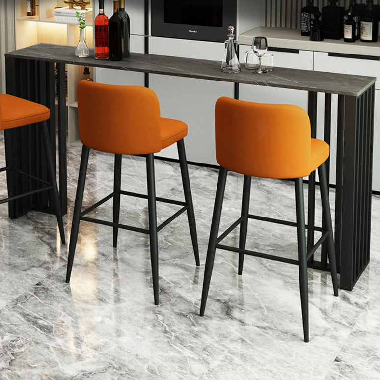 Modern Marble Table with Rectangle Table Top Black Double Pedestal Table - 42" H