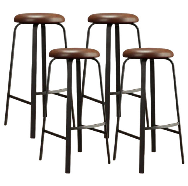 Moderno backole senza braccio sgabello in ferro sgabello sgabello da bar con cuscino e pedale