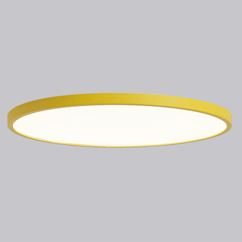 Modern Style Round Shape Ceiling Fixture Metal 1-Light Ceiling Mounted Light