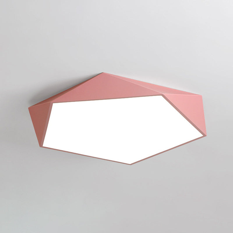 Modern Style Geometry Shape Ceiling Lamp Metal 1 Light Ceiling Lighting for Dining Room