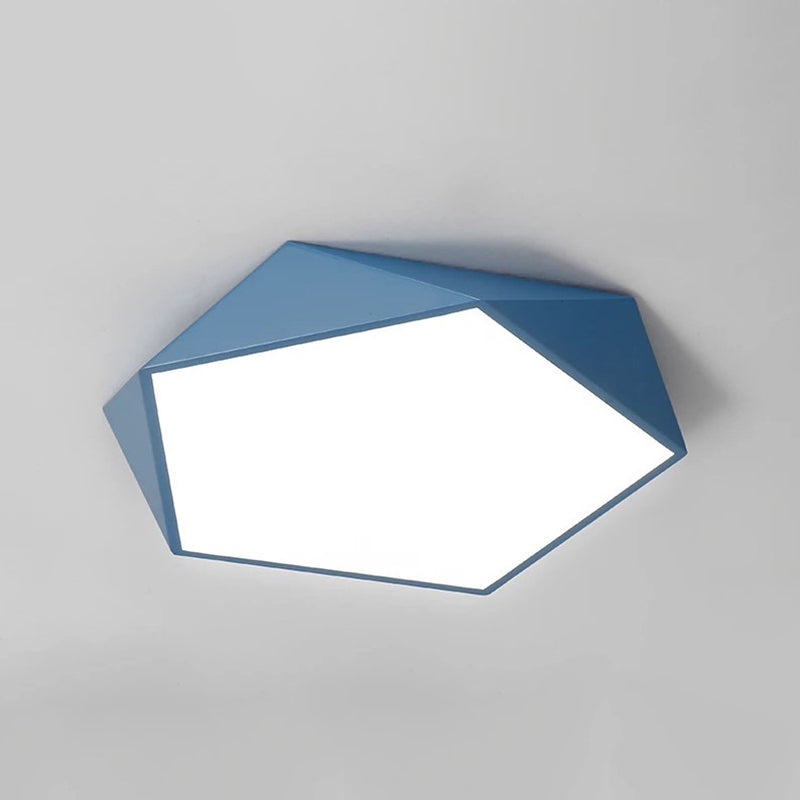 Modern Style Geometry Shape Ceiling Lamp Metal 1 Light Ceiling Lighting for Dining Room