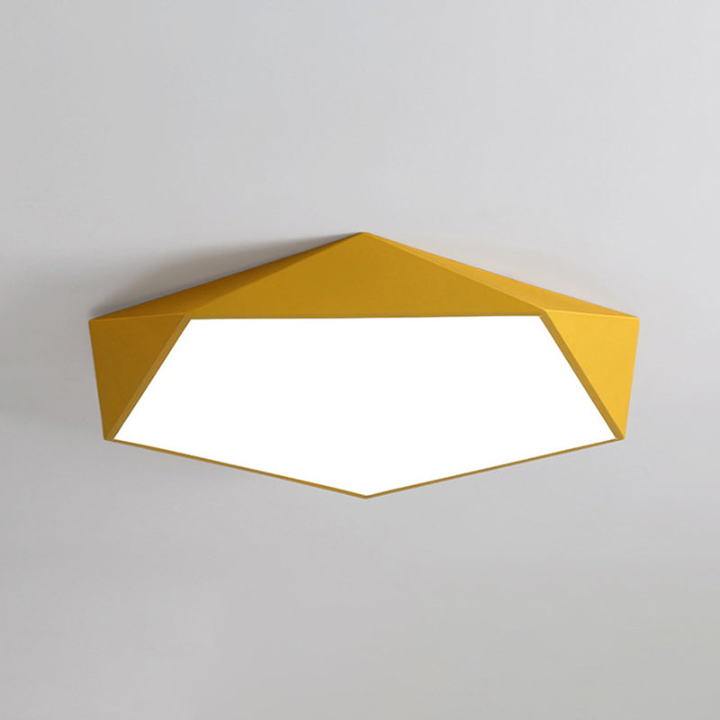 Modern Style Geometry Shape Ceiling Lamp Metal 1 Light Ceiling Lighting for Dining Room