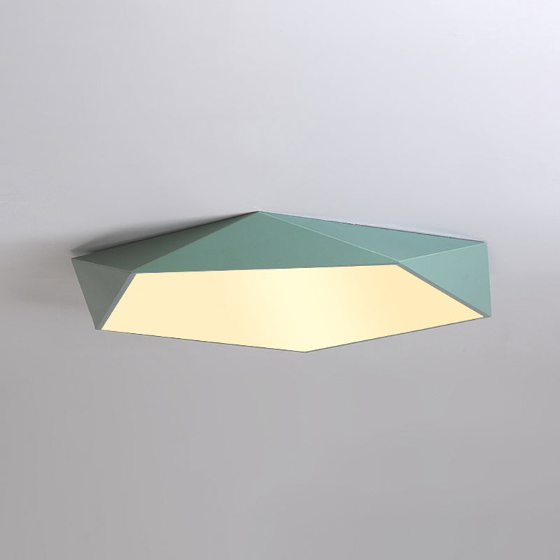 Modern Style Geometry Shape Ceiling Lamp Metal 1 Light Ceiling Lighting for Dining Room
