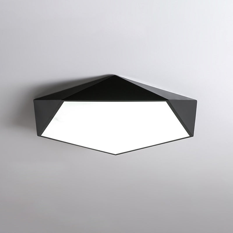 Modern Style Geometry Shape Ceiling Lamp Metal 1 Light Ceiling Lighting for Dining Room