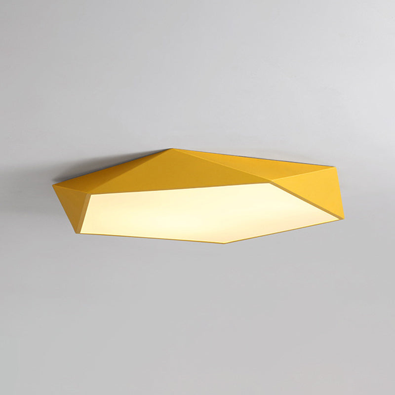 Modern Style Geometry Shape Ceiling Lamp Metal 1 Light Ceiling Lighting for Dining Room