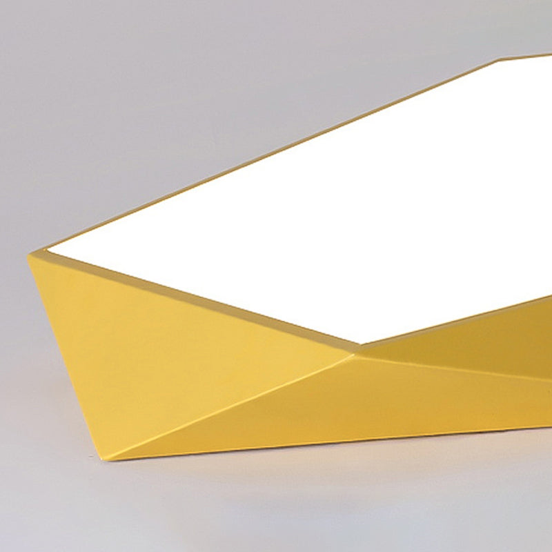 Modern Style Geometry Shape Ceiling Lamp Metal 1 Light Ceiling Lighting for Dining Room