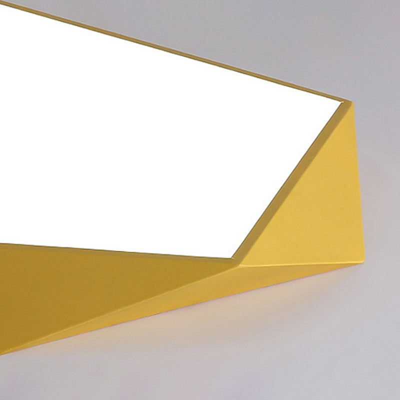 Modern Style Geometry Shape Ceiling Lamp Metal 1 Light Ceiling Lighting for Dining Room