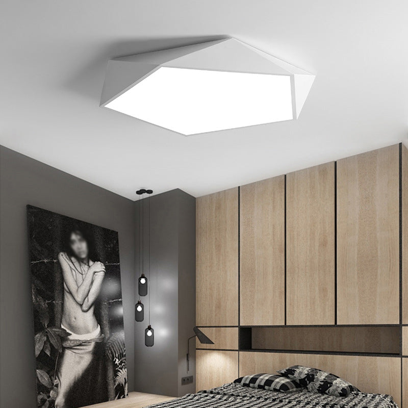 Modern Style Geometry Shape Ceiling Lamp Metal 1 Light Ceiling Lighting for Dining Room